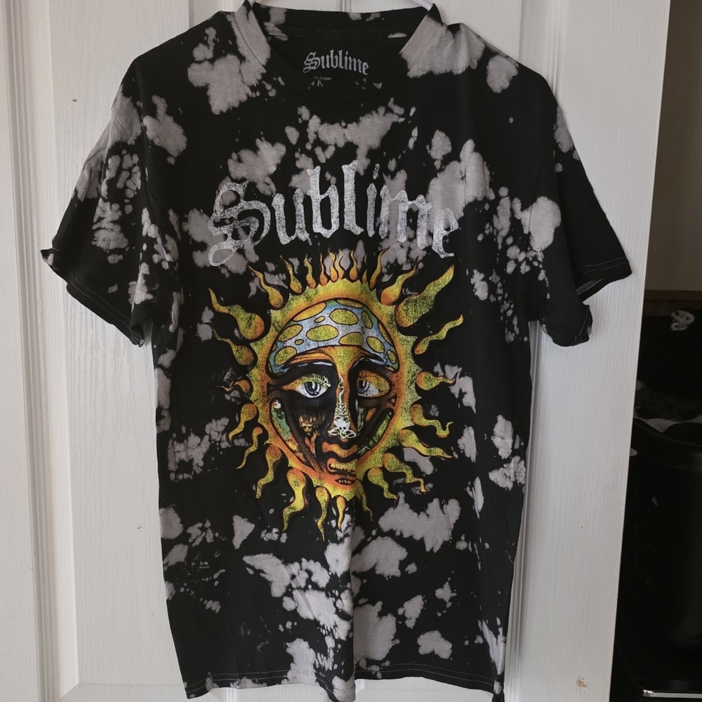 Sublime Black and White Tie-Dye Short Sleeve Tee